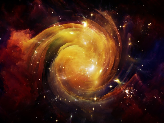 cosmic galactic golden burst spiral